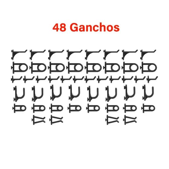 Ganchos Preto Para Painel De Ferramentas - 48 Ganchos