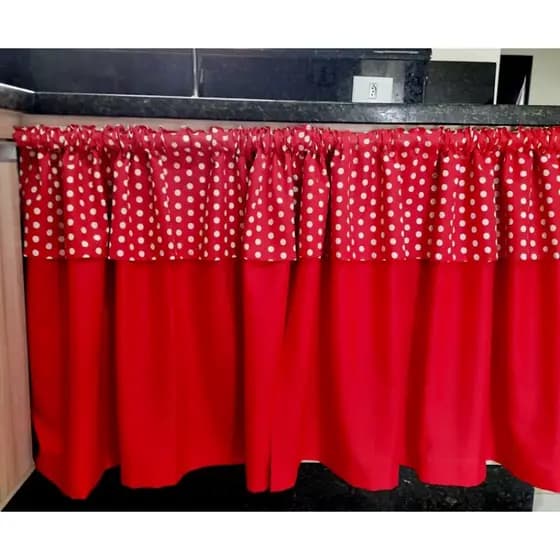 Cortina Para Pia com bando 2.80 X 0.80 Grande