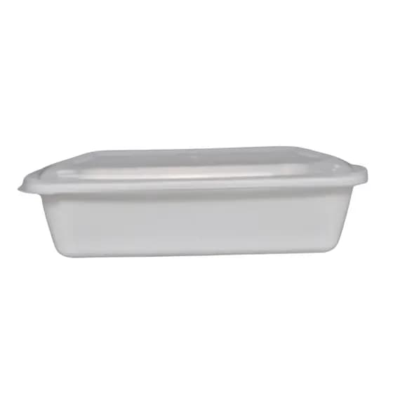 Marmita Plastica Para Delivery Com Tampa Sobrepor R42 - 1000 ml Congelamento Microondas Livre de BPA