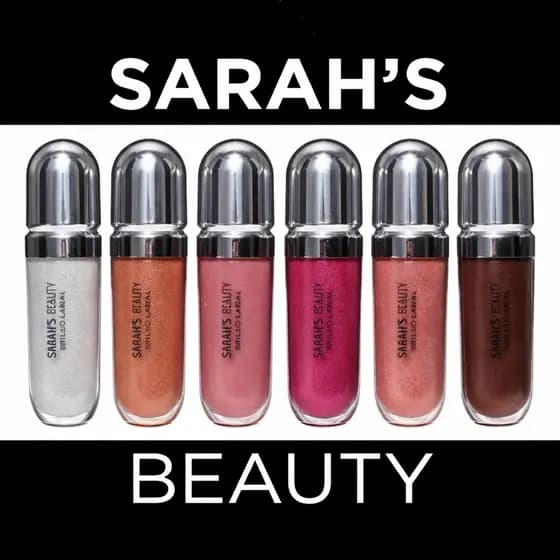 Gloss Brilho Labial Sarahs Sarah Beauty Lábios Hidratante Transparente Óleo labial vidro maquiagem