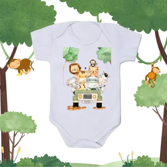 BODY BEBE 100% ALGODAO TEMATICOS MESVERSARIOS ARCA DE NOE FRUTINHAS FRASES TEMATICAS BOIDEIRA