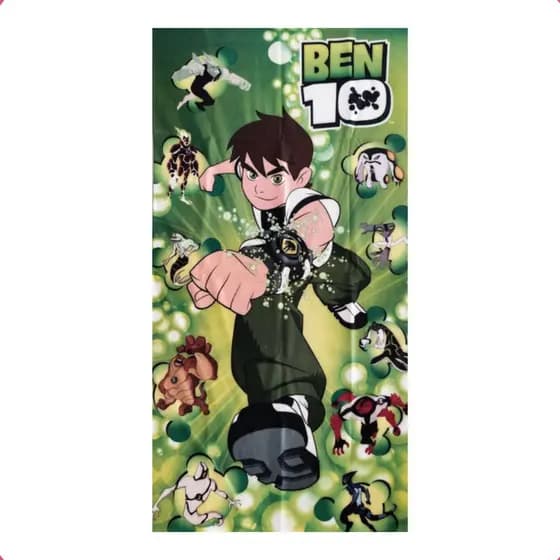 Toalha Infantil Banho Praia Algodão Grande Personagem Ben 10