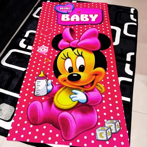 Toalha Infantil Banho Praia Algodão Grande Baby Minnie