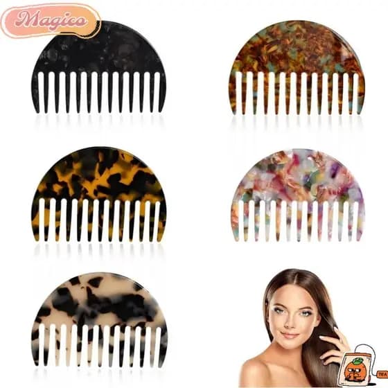 Pente De Alisamento De Cabelo MAGICO , Pentes De Estilo De Acetato Colorido , Acessórios De Cabeleireiro Antiestáticos