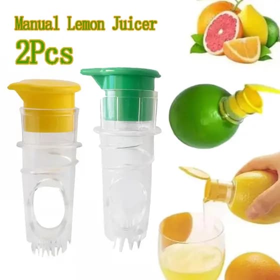 Espremedor Manual Portátil De Laranja , 2 Peças , Pulverizador De Suco , Ferramenta De Frutas , Prensa De Limão Com Filt
