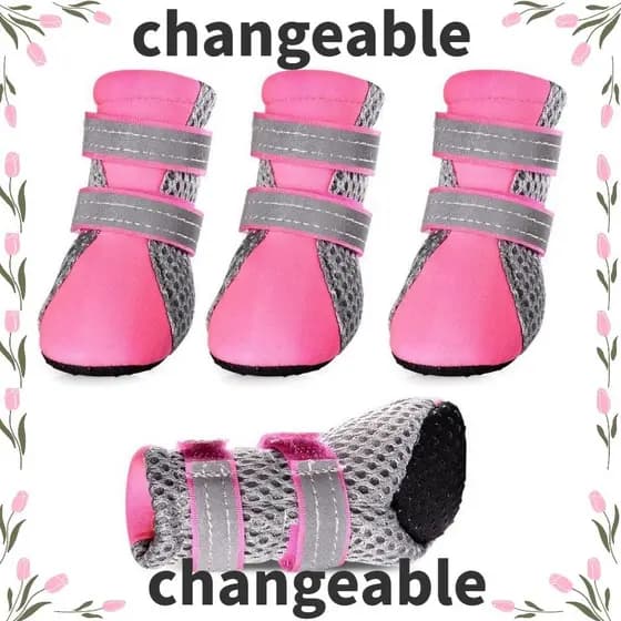 Botas De Chuva Mutáveis , Sapatos Impermeáveis Para Cães De Estimação Com Alça Ajustável , Meias Cachorro Fundo Macio