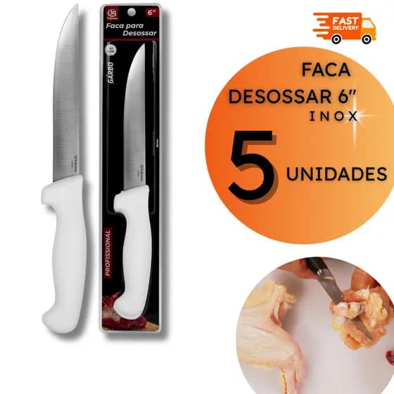 Facas de Desossar 6" 29,2cm Açougue Restaurante