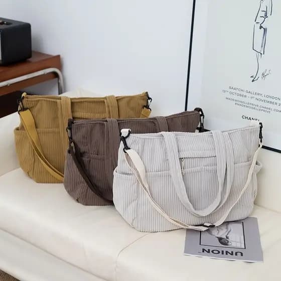 Bolsa Feminina Grande Veludo Ombro Faculdade Viagem Academia Moda Shope