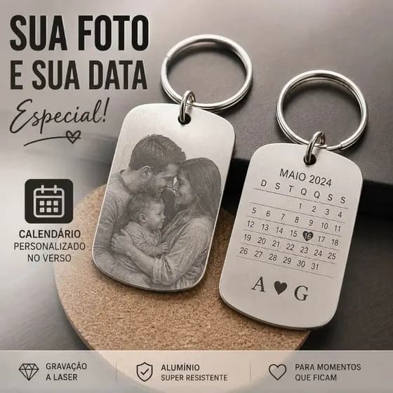 Chaveiro Com Foto Ultra-realista Personalizado