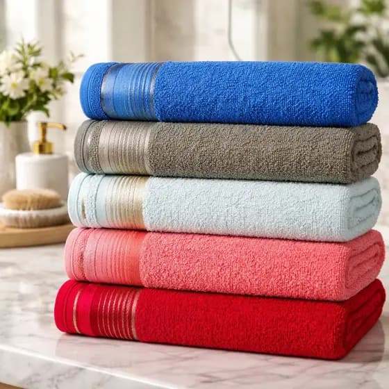 Kit 5 Toalhas de Rosto Luxo 45x80 100% Algodão Macias Alta Absorção Premium
