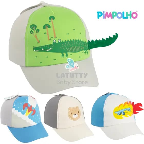 Boné Infantil 3D Menino Pimpolho Bone Masculino Infantil Criança 2 a 4 Anos Com Velcro