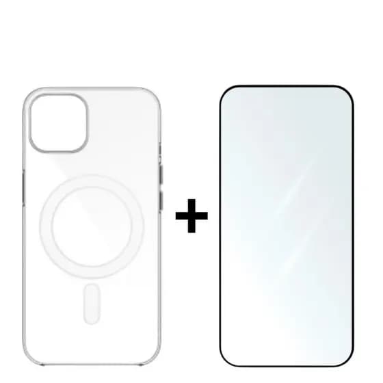 Kit MagSafe + Vidro Temperado 3D Proteção Display iPhone 11 12 13 14 15 16 Pro Max - ADH