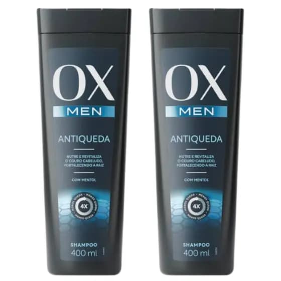 Kit c/2 Shampoo OX Men Antiqueda 400ml - Envio Rápido