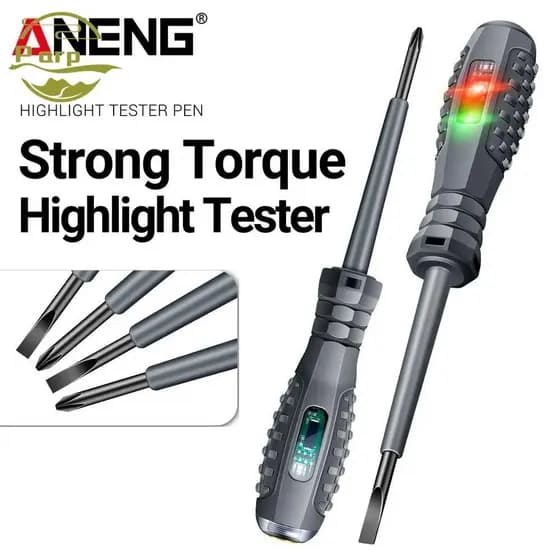 Chave De Fenda PARPERTY1 , Ferramenta Para Eletricista , Caneta Testadora Elétrica Palavra/Cruz Com Sensor De Tensão Det