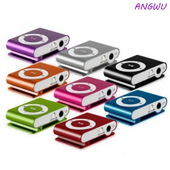 ANGWU MP3 Player Leitor De Mídia Portátil À Prova D'água Walkman Música Com Espelho De Metal
