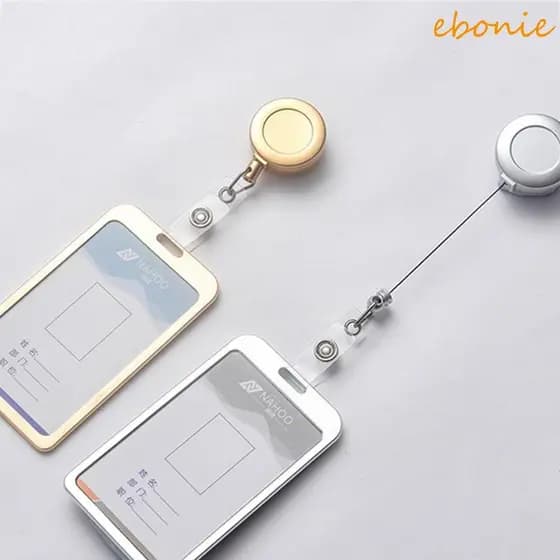 EBONIE Capa De Cartão De Liga De Alumínio , Material De Escritório , Porta-Nome , Clipes Identificação , Ônibus , Simple