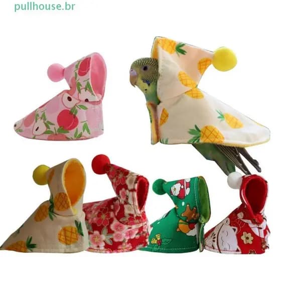 PULLHOUSE Manto De Pássaro , Vestido Macio Anti-Lick Papagaio Confortável Mordida Roupas Quentes De Natal