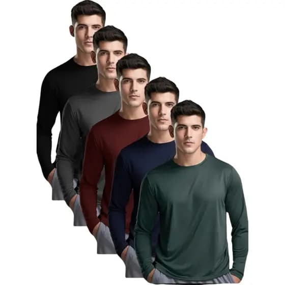Kit 5 Camisas Masculinas Térmicas UV Proteção Solar Uv Do P Ao XG