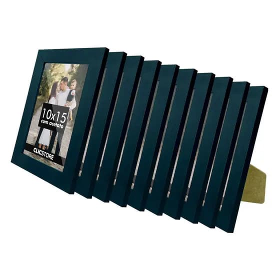 Kit 10 Porta Retrato 10x15 A6 Apoio Decorativo Moldura Apoio Acetato Foto Decor