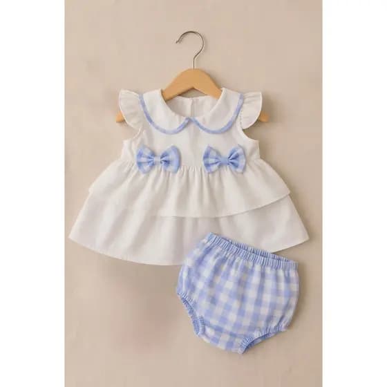 Conjunto bebê menina algodão luxo Júlia
