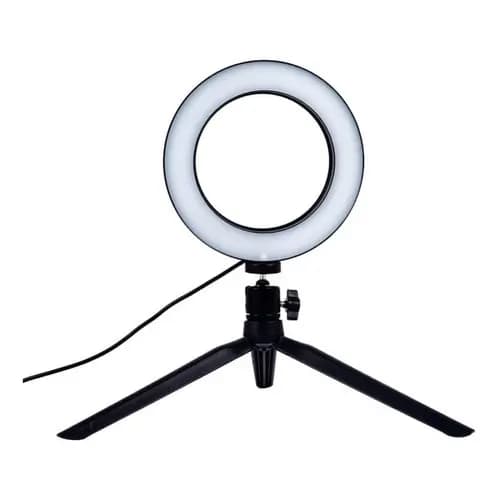 Aro De Luz Led Cor Branca-fria ring light 10 polegadas 26 centimetoe