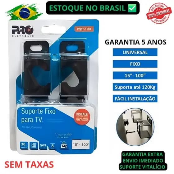 Suporte TV Televisão Proeletronic parade SUPORTA até 100 Polegadas- completo com parafusos universal