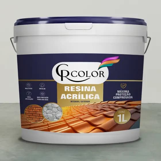 Resina Acrílica Para Telhado 18L Base Água Incolor CRCOLOR Premium Impermeabilizante