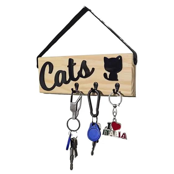 Porta Chaves Gato Foog Store Chaveiro De Parede Gatinho