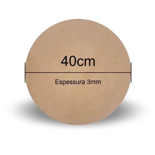 Kit 6 Discos Sousplat 40cm Diâmetro - Supla - Suplat - Soupla Para Mesa Jogo Americano MDF crú 3mm
