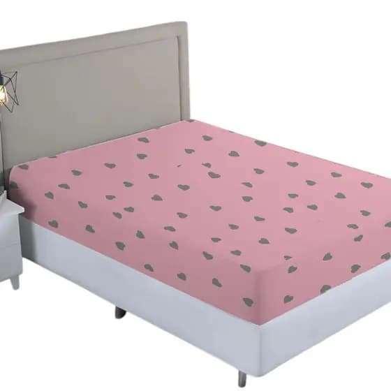 Lençol Avulso Queen Size Com Elástico Percal 100% algodão 200 fios Estampado Tecido Premium