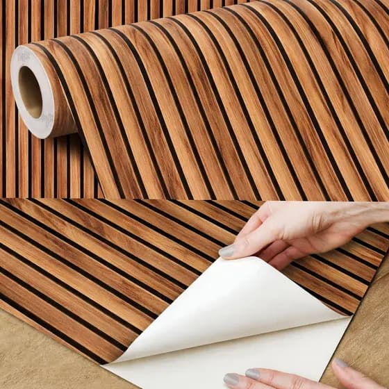 Papel De Parede Adesivo Ripado M²