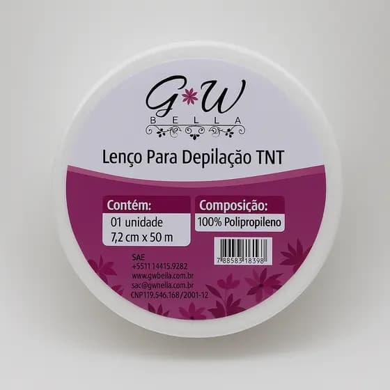 Rolo Lenco Para Depilacao Em Tnt 7,2cm X 50 Metros