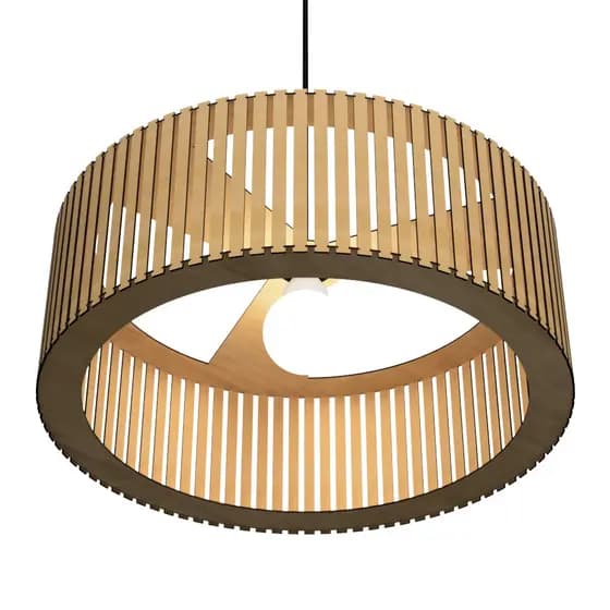 Luminária Lustre Pendente Vênus Modelo Ripado Sala Quarto Escritório