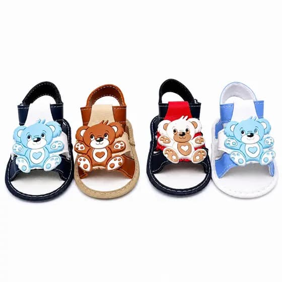 Kit 4 Pares Sandálias Masculinas Ursinho Coala Para Bebê Menino e Reborn