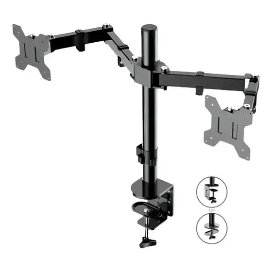 Suporte Articulado Para Dois Monitores 14 Á 32 Polegadas Cor Preto