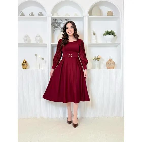 Vestido Sarai Bufante/Moda Feminina/Vestido Longo/Vestido para Igreja/Vestido para Casamento