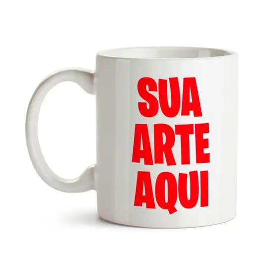 Caneca sua arte + Caixa - Xícara Divertida 325ML Cerâmica