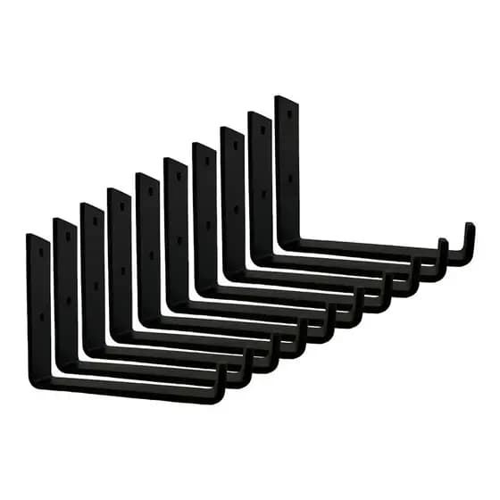 Mão Francesa Invertida Kit 12 Unidades 30cm 3mm Suporte Moderno Reforçado