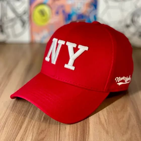Boné Aba curva Fitão Ajustável Estilo Beisebol Unissex Strapback Bordado Estruturado Casual Urbano Várias Cores Tendênci