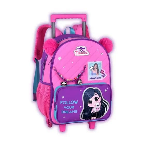 Mochila Luluca Rodinhas Infantil Meninas Pandinhas Youtuber
