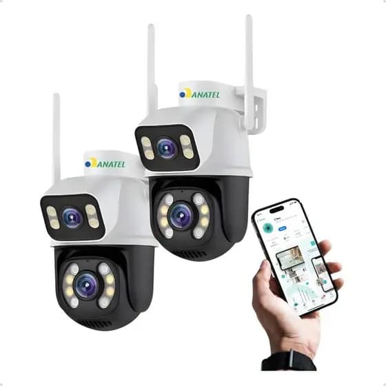 Kit 2 Cameras de Segurança Inteligentes Camera IP Vigilancia A28 multifunção monitoramento avançado