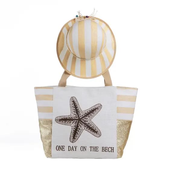Kit Chapéu E Bolsa Feminina Praia Pesca Camping Piscina Proteção Solar Yepp