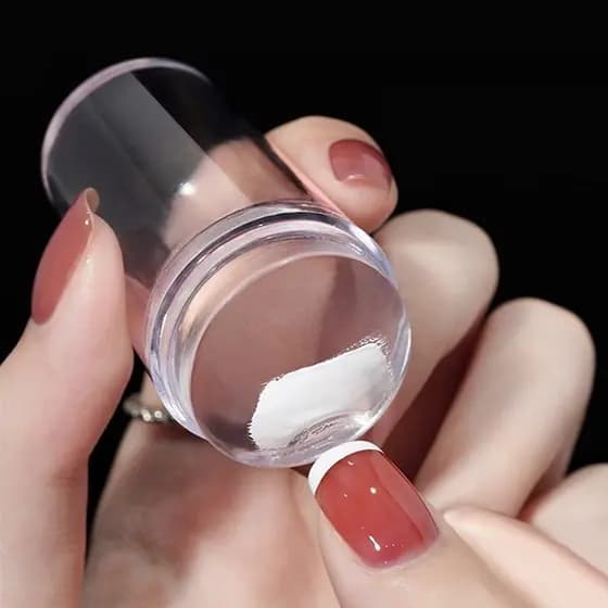 Carimbo De Unha Silicone Transparente Nailart Para Francesinha