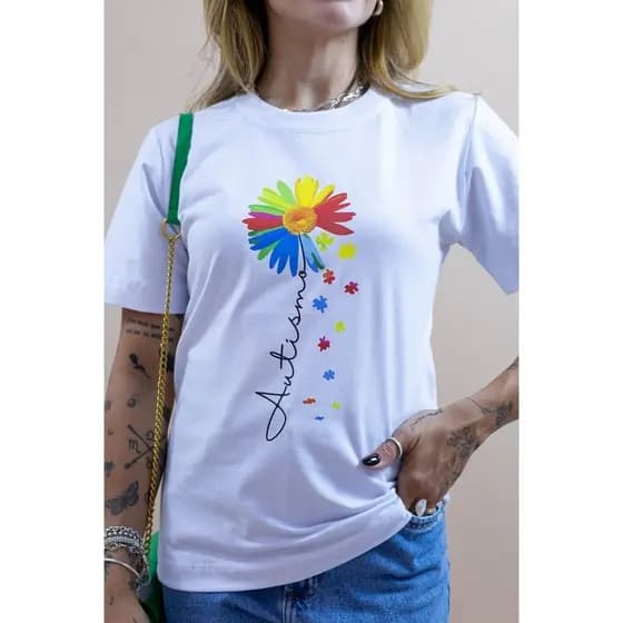 T-shirt Flor Autismo: Estilo com Empatia e Significado