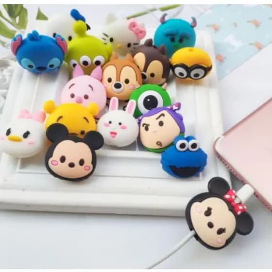 Protetor De Cabo para cabo USB de Personagens/USB-C/Cabo de iPhone