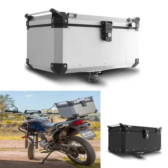 Baú Bauleto Traseiro Moto Top Case 56 Litros Super Adventure Moto Universal