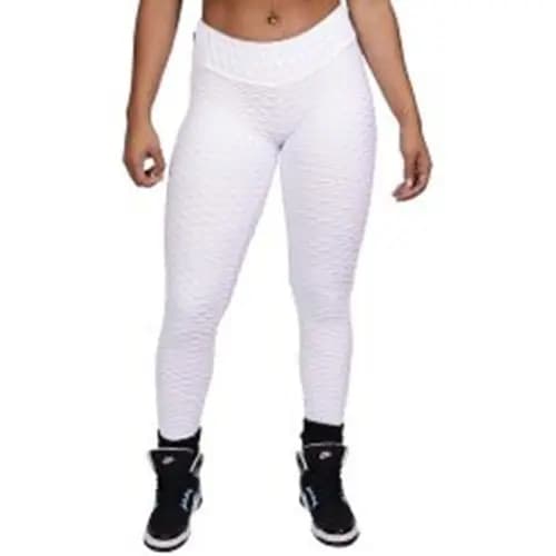 Calça Legging Feminina Branca Grossa Dia A Dia Envio Imediato Legging flocada lege nervura legging bolha branca
