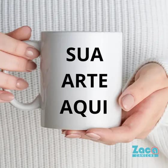 Caneca Porcelana Personalizada Sua Arte Foto Logo Nome 1 Unidade