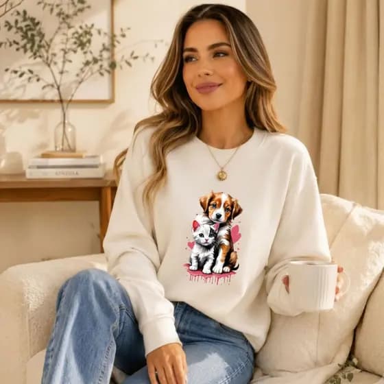 Moletom Feminino Casual Inverno Algodão Quentinho Estilo Fashion Confortável