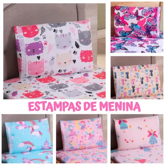 Kit 02 Fronhas Estampadas 50 x 70 100% Poliéster